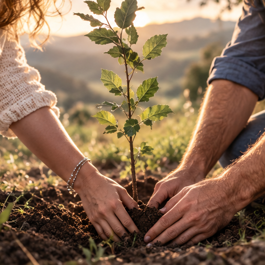 Planter un arbre pour célébrer ses noces de bois