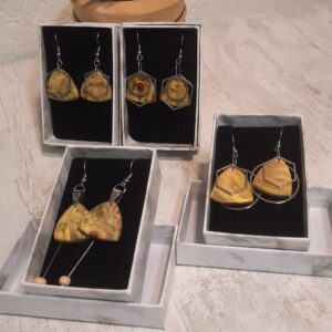 Boucles d’oreilles Triangle en bois